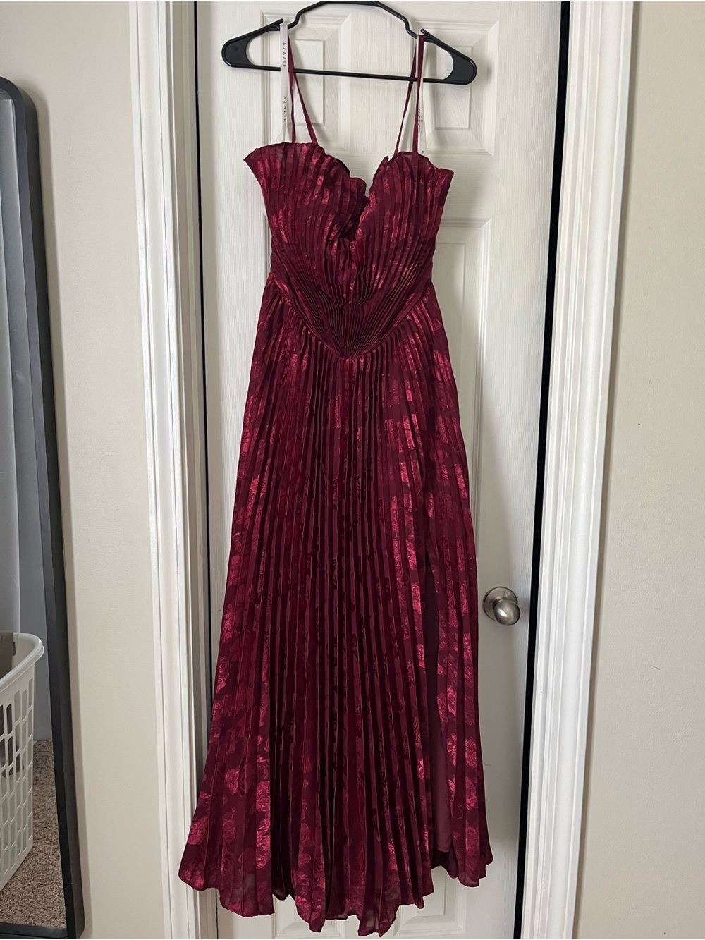 Azazie Audrina Pleated Maxi Dress